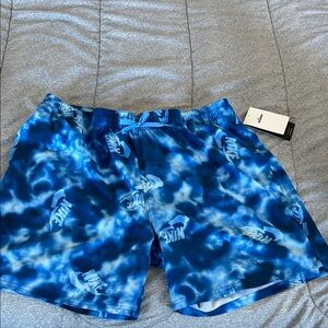 Nike Men's Tie-Dye Blue Swim Trunks